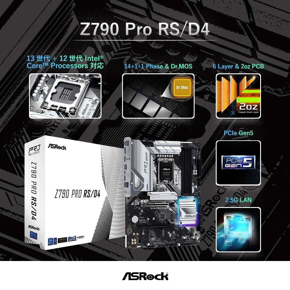 CPU Intel i9-13900KF + ASRock Z790 PRO RS ASRock Z790 Pro RS - Płyty główne Socket 1700 - Sklep